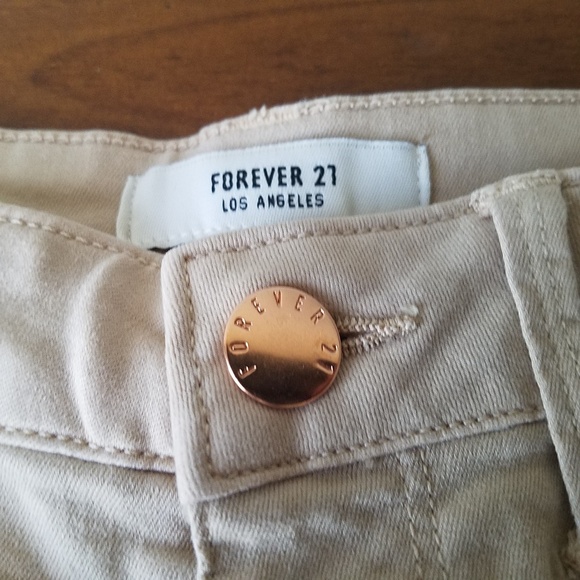 NWT Forever 21 High Waisted Khaki Skinny Jeans - Picture 4 of 6